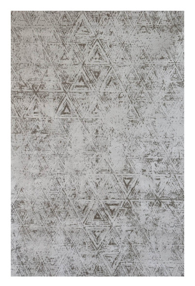 7' X 10' Cream and Beige Abstract Area Rug