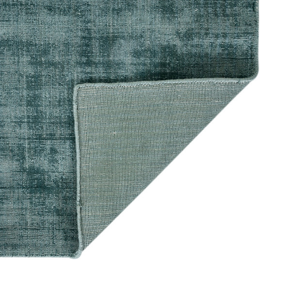9' X 12' Blue Striped Hand Woven Area Rug