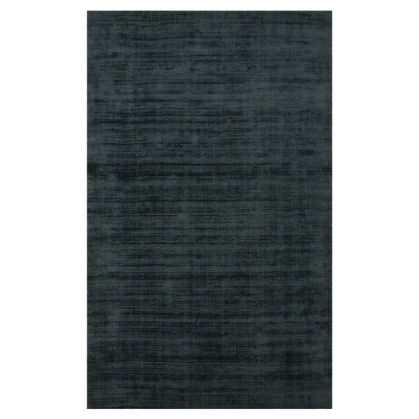 5' X 8' Charcoal And Black Abstract Hand Woven Area Rug