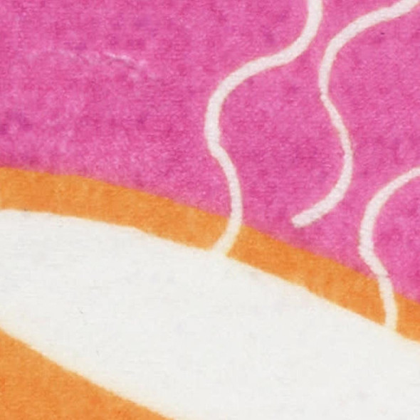 4' X 6' Pink And Blue Ice Cream and Donut Youthful Washable Area Rug