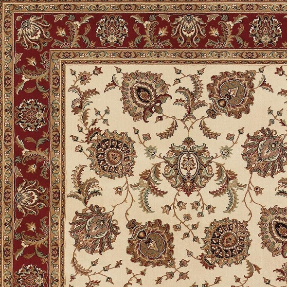 10' X 13' Ivory Oriental Area Rug