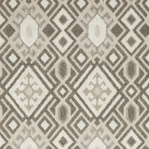 10' X 13' Brown And Beige Tribal Area Rug