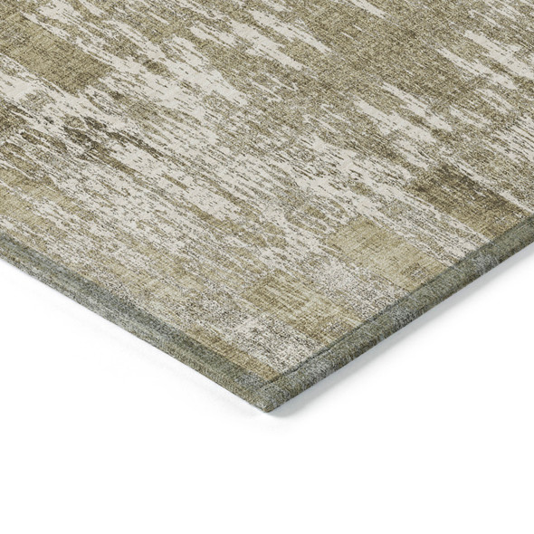 5' X 8' Beige Ivory And Tan Moroccan Washable Indoor Outdoor Area Rug