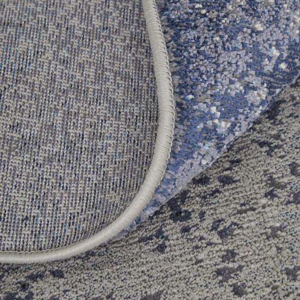 12' X 15' Ivory And Blue Abstract Power Loom Area Rug