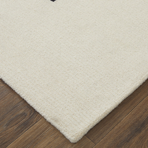 4' X 6' Gray and Ivory Wool Abstract Geometric Hand Tufted Area Rug