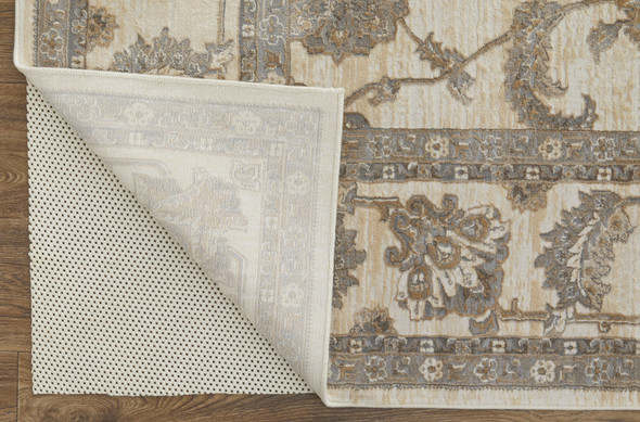 12' X 15' Tan And Brown Oriental Area Rug