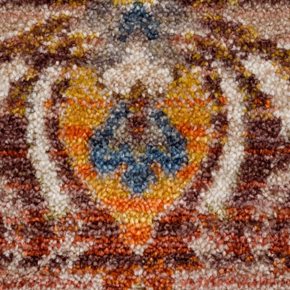 5' X 8' Red Southwestern Area Rug