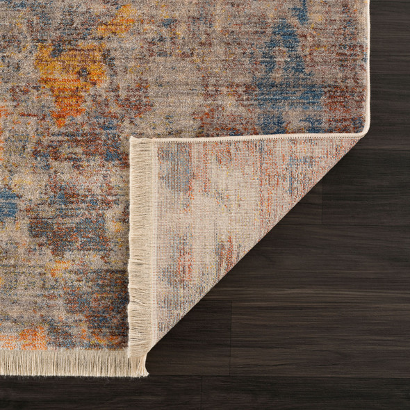 2' X 3' Beige Abstract Distressed Area Rug