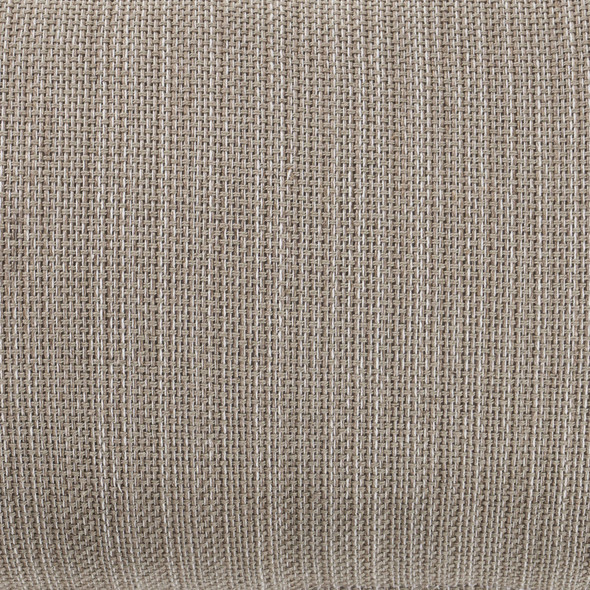 14" X 36" Tan Linen Throw Pillow with Fringe