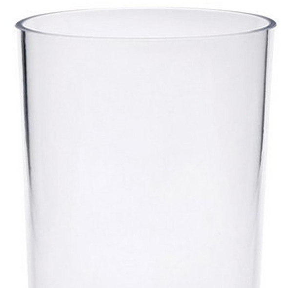 Set of Four Clear Acrylic Stemmed Flutes