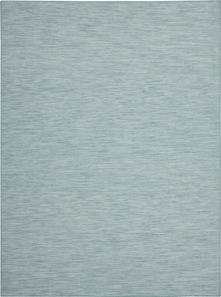 7' X 10' Aqua Indoor Outdoor Area Rug
