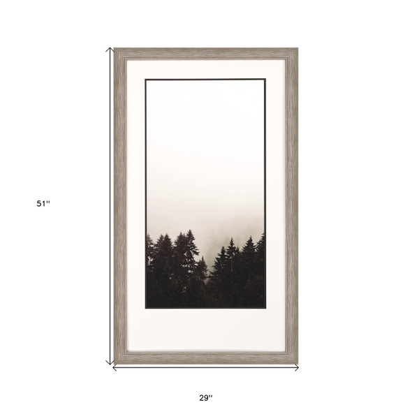 Misty Peak Silver Framed Print Wall Art