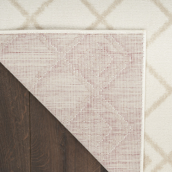2' X 4' Beige and Ivory Moroccan Power Loom Area Rug