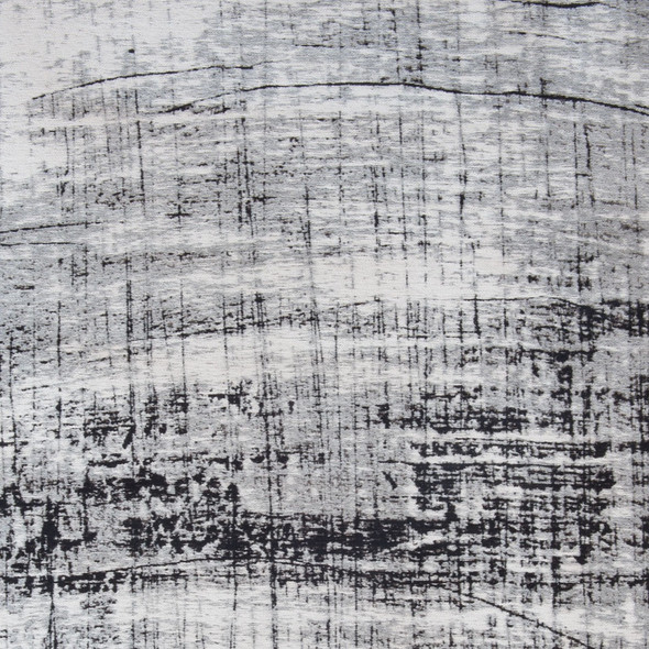 3' X 5' Black and White Abstract Non Skid Area Rug