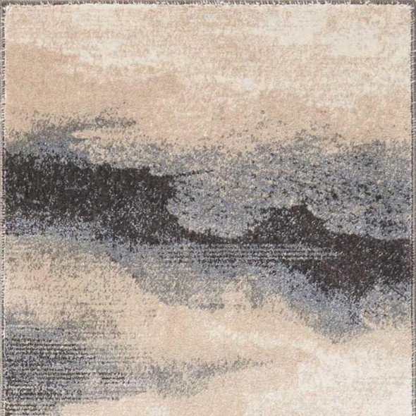 10' Gray Abstract Runner Rug
