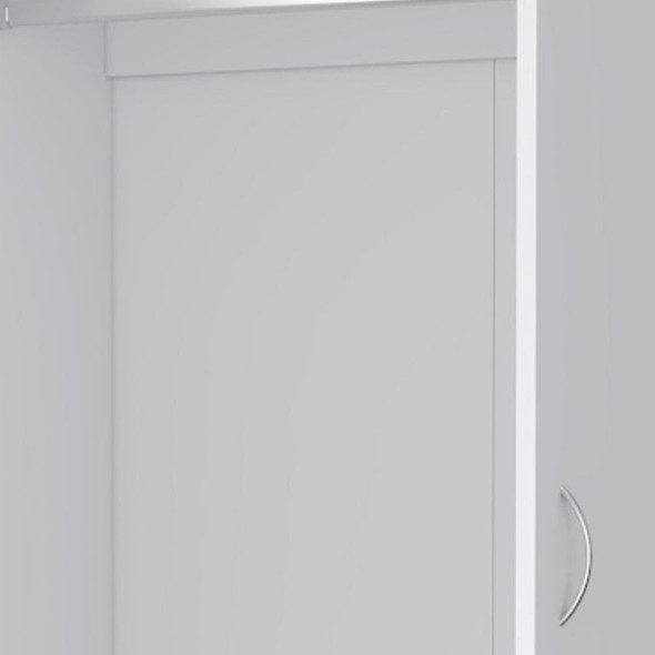 71" White Two Door Three Drawer Combo Dresser