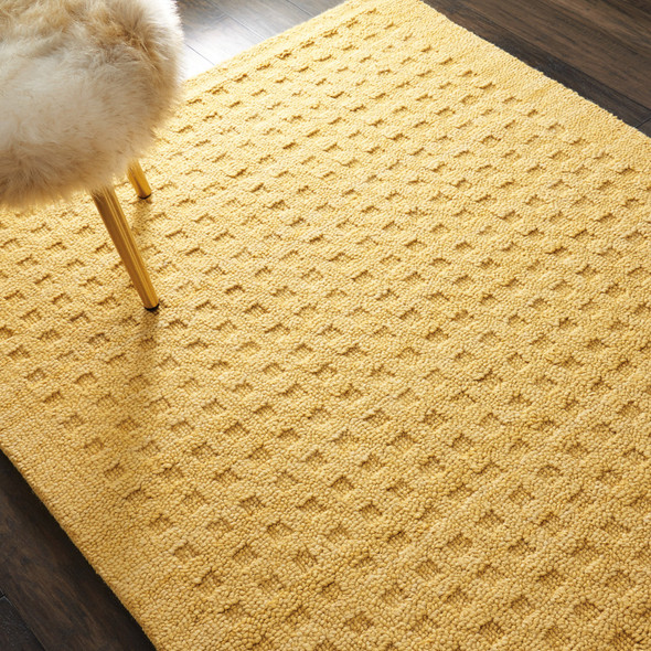4' X 6' Gold Wool Area Rug