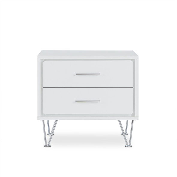 20" White Nightstand With Manufactured Wood Top