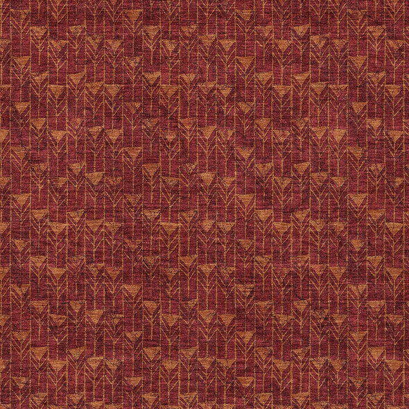 10' X 14' Burgundy Geometric Washable Non Skid Indoor Outdoor Area Rug