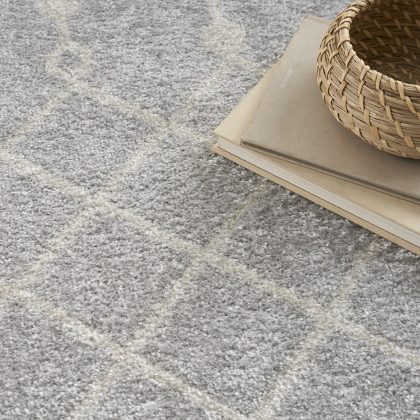 12' X 15' Gray Geometric Area Rug