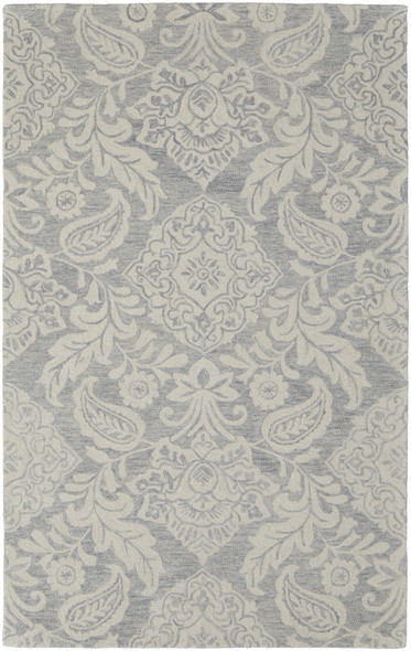 12' X 15' Blue and Ivory Wool Oriental Hand Tufted Area Rug