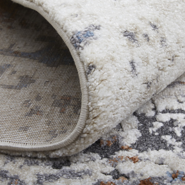 10' X 14' Gray Blue and Ivory Abstract Power Loom Area Rug