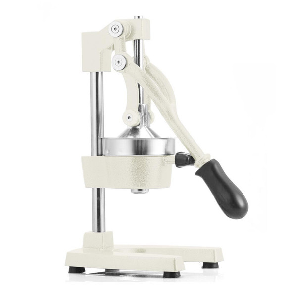 7" White Black And Silver Stainless Steel Manual Juicer