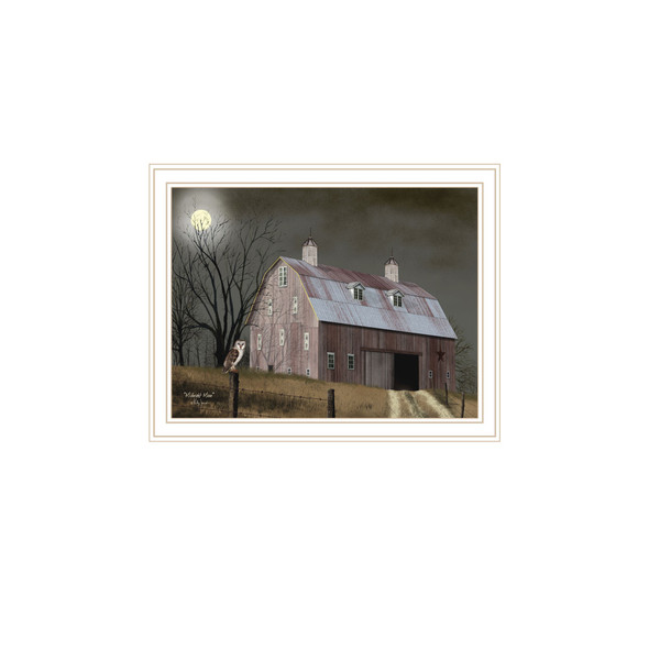 Set Of Two Autumn Moonlit Nights White Framed Wall Art