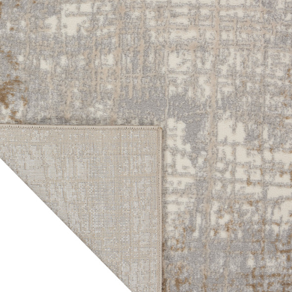 4' X 6' Ivory Abstract Power Loom Area Rug