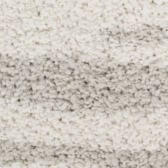 5' X 7' Gray Abstract Shag Power Loom Area Rug