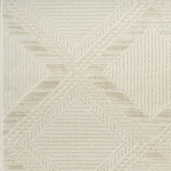 9' X 12' Ivory Geometric Area Rug