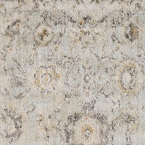 2' X 4' Black Mint Green And Ivory Floral Distressed Area Rug
