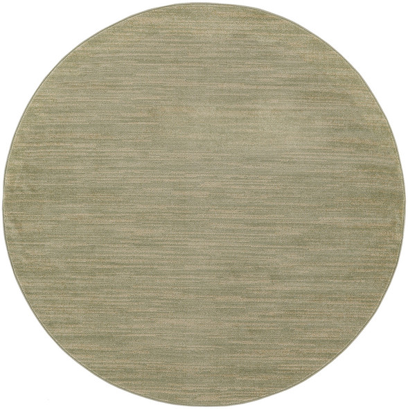 4' Green And Gold Round Abstract Indoor Outdoor Area Rug