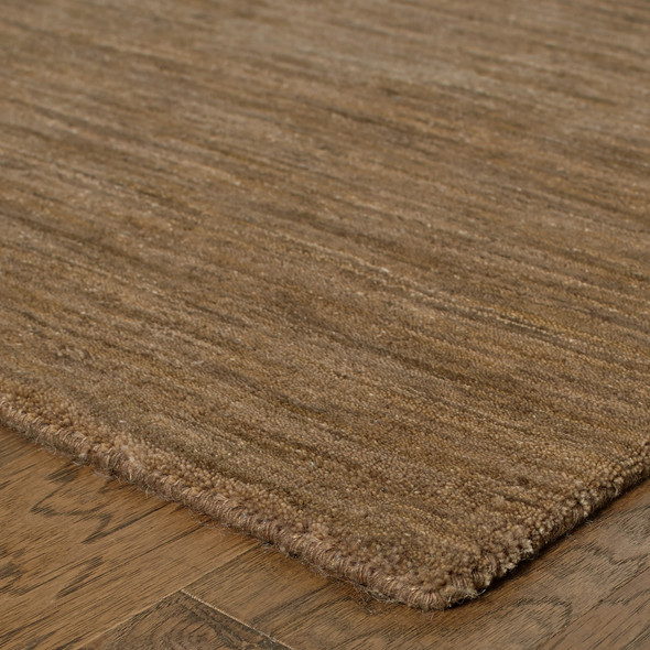 5' X 8' Tan Wool Hand Tufted Area Rug