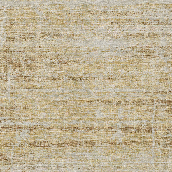 9' X 12' Gold Beige And Wheat Abstract Washable Indoor Outdoor Area Rug