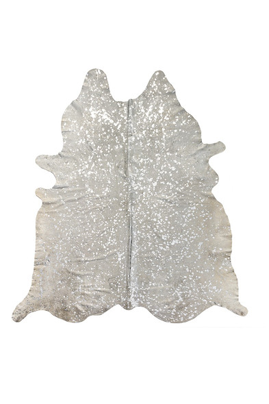 6' X 7' Gray Cowhide Cowhide Print Area Rug