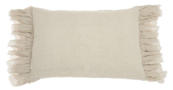 14" X 22" Steel Blue Pillow With Tassels Edges