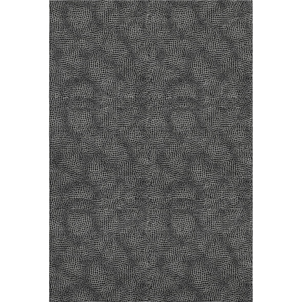 3' X 5' Black And Ivory Geometric Washable Area Rug With UV Protection