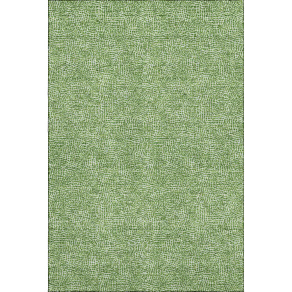10' X 14' Green And Ivory Geometric Washable Area Rug With UV Protection