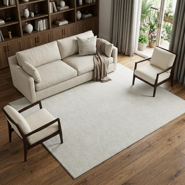 10' X 14' Beige And Ivory Geometric Washable Area Rug With UV Protection