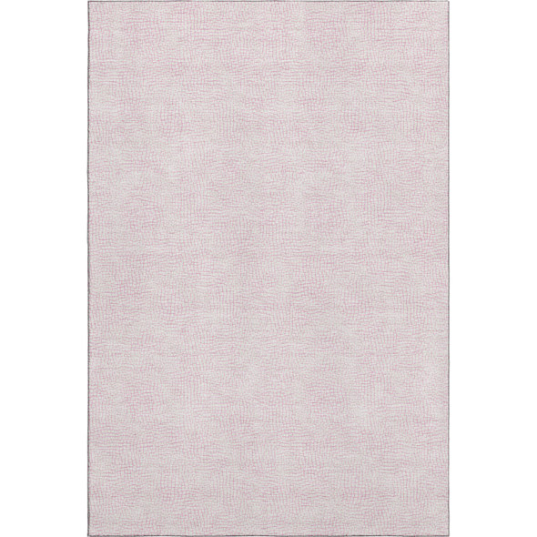9' X 12' Pink And Ivory Geometric Washable Area Rug With UV Protection