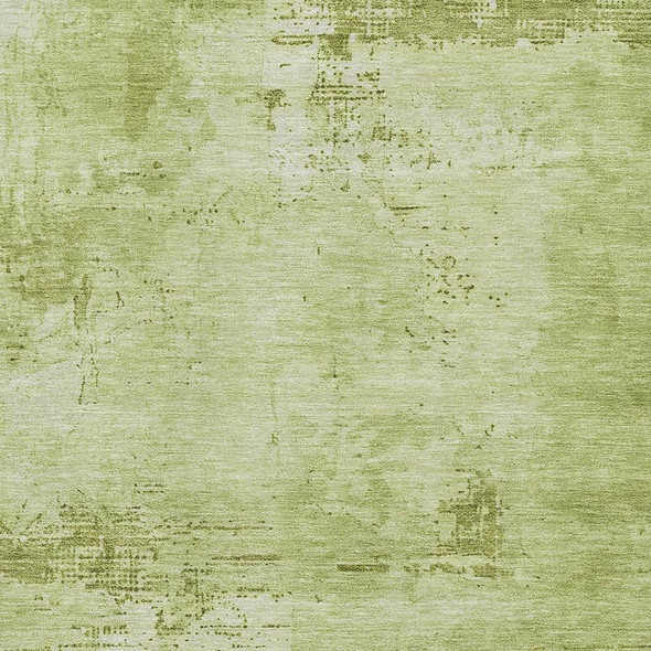 8' X 10' Lime Green And Olive Green Abstract Washable Area Rug With UV Protection