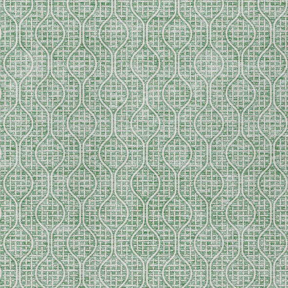 10' X 14' Sage And Gray Geometric Washable Indoor Outdoor Area Rug
