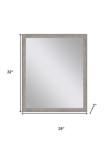 32" Silver Framed Accent Mirror