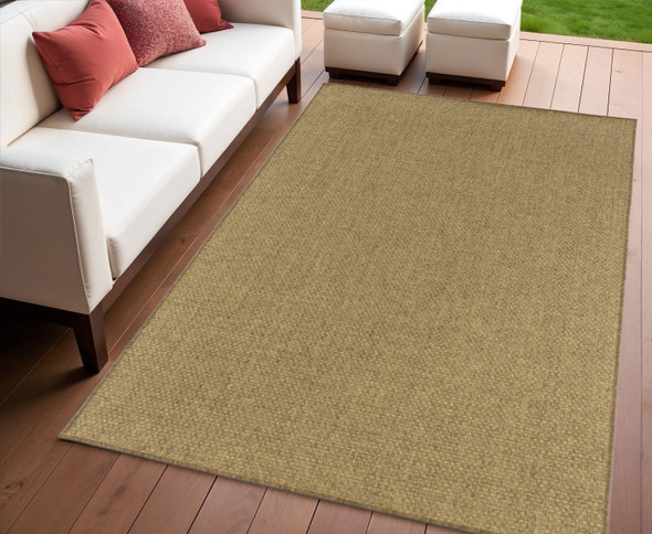 4' X 6' Tan Indoor Outdoor Area Rug