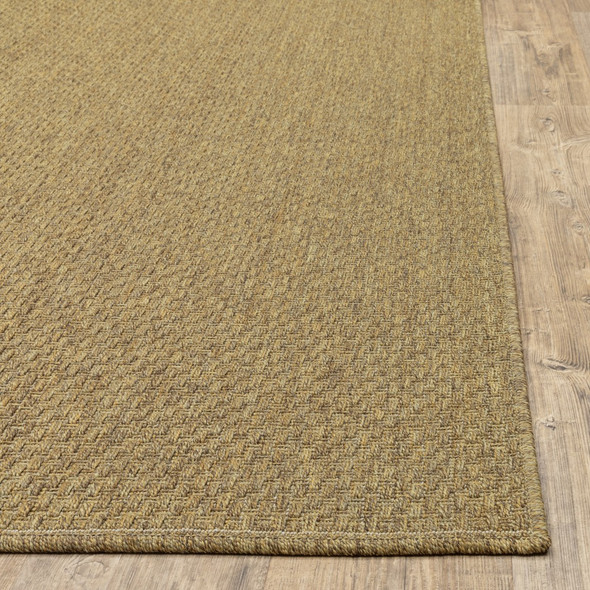 8' X 11' Tan Indoor Outdoor Area Rug