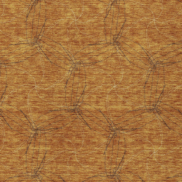 10' X 14' Copper And Ivory Geometric Washable Indoor Outdoor Area Rug