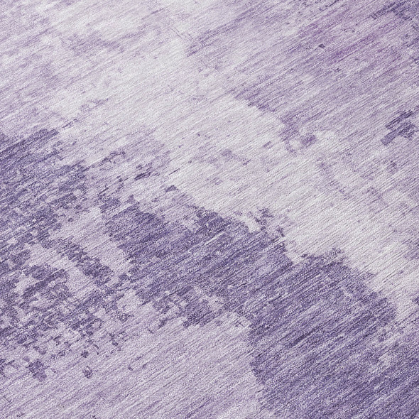 5' X 8' Plum And Purple Abstract Washable Indoor Outdoor Area Rug