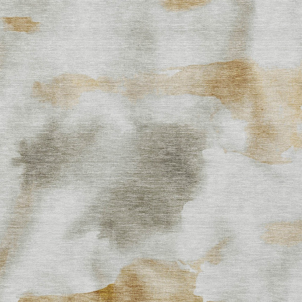 9' X 12' Beige Copper And Gray Abstract Washable Indoor Outdoor Area Rug