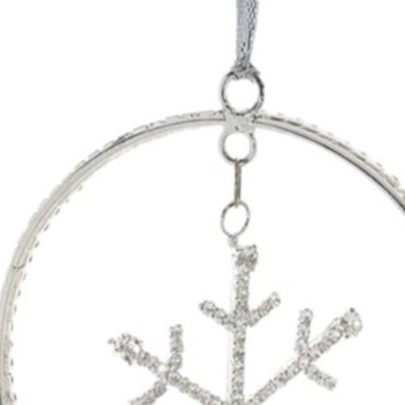 Set of Twelve Silver Metal Hanging Figurine Ornaments